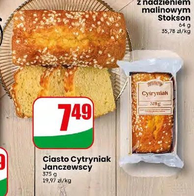 Ciasto Cytryniak Janczewski Dino promocja w Dino