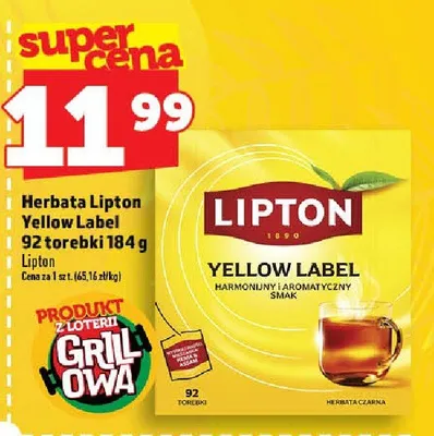 Herbata Lipton Yellow Label promocja w TOPAZ