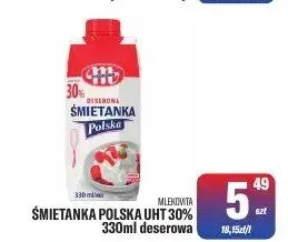 Śmietanka polska 30% tłuszczu promocja w Tomi Markt