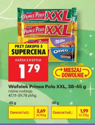 Wafelek Prince Polo XXL Smak Orzechowy promocja w Biedronka