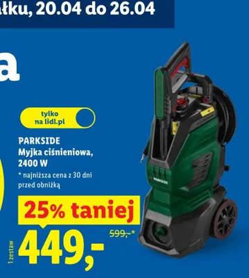 Myjka ciśnieniowa, 2400 W promocja w Lidl