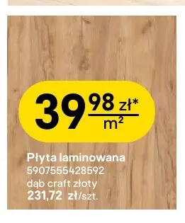 Płyta laminowana dąb craft złoty Kronospan promocja w Castorama