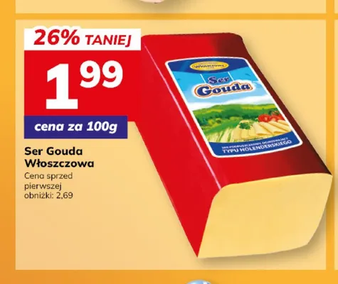 Ser żółty Gouda Włoszczowa promocja w Hitpol