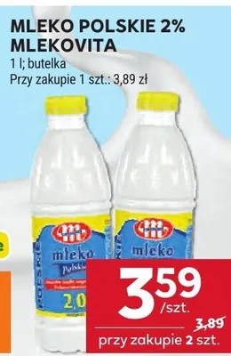 Mleko polskie 2% Mlekovita butelka promocja w Stokrotka