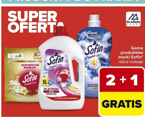 Żel do prania SOFIN różne rodzaje promocja w Carrefour