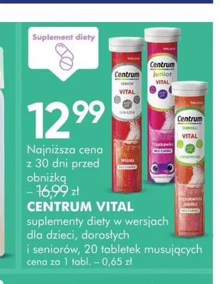 Suplement diety Centrum Vital Dorosły promocja w Super-Pharm