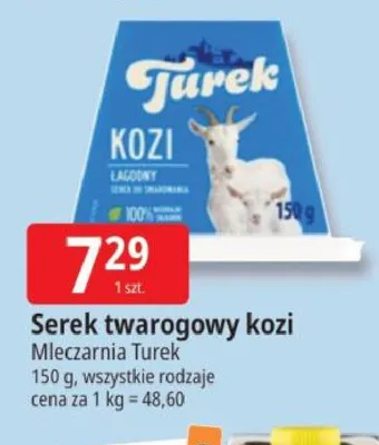 Serek twarogowy kozi Mleczarnia Turek promocja w Leclerc