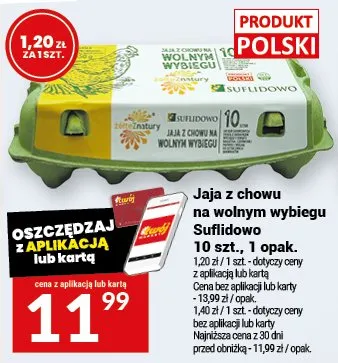 Jaja z chowu na wolnym wybiegu Sufloidko 10 szt., 1 opak. promocja w Twój Market