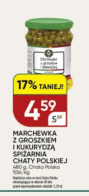 Marchewka z groszkiem i kukurydzą Spiżarnia Chaty Polskiej promocja w Chata Polska