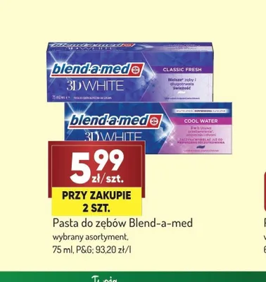 Pasta do zębów Blend-a-med 3D White Classic Fresh promocja w Avita