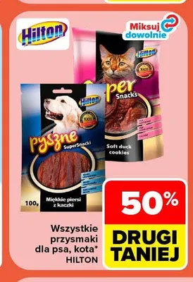 Przysmak dla psa i kota miękkie piersi z kaczki Hilton promocja w Carrefour