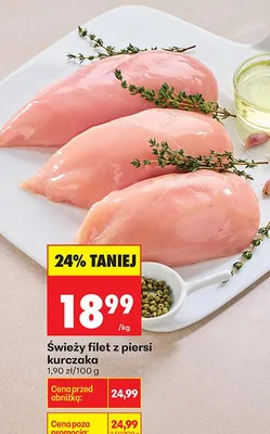 Świeży filet z piersi kurczaka promocja w Biedronka