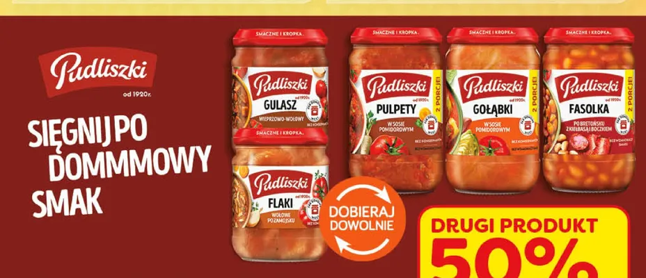 Fasolka po bretońsku z kiełbasą i boczkiem Pudliszki promocja w POLOmarket