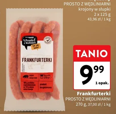 Frankfurterki Prosto z Wędliniarni promocja w Intermarche