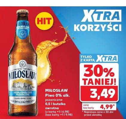 Piwo bezalkoholowe Miłosław pszeniczne promocja w Kaufland
