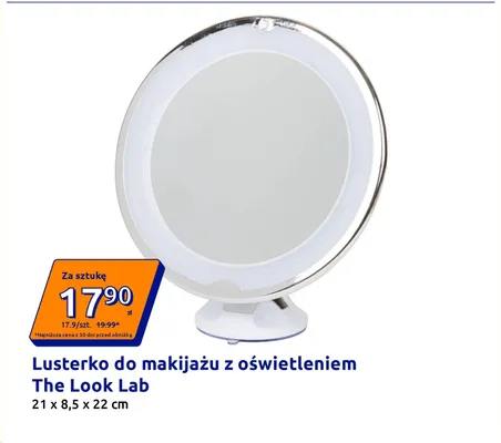 Lusterko do makijażu z oświetleniem The Look Lab promocja w Action