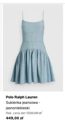 Sukienka jeansowa Polo Ralph Lauren jasnoniebieski promocja w Lounge by Zalando