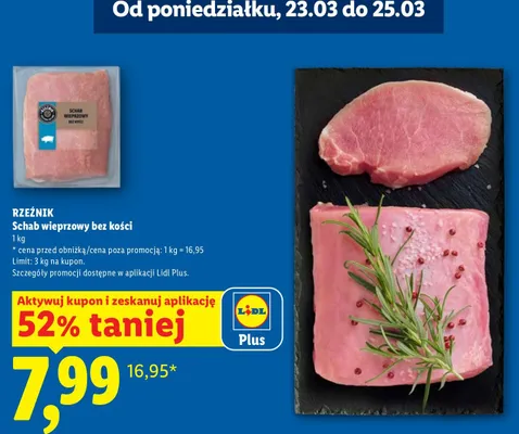 Schab wieprzowy bez kości promocja w Lidl