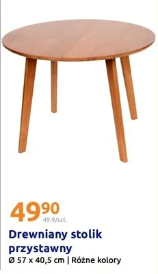 Drewniany stolik przystawny 57x40,5 cm promocja w Action