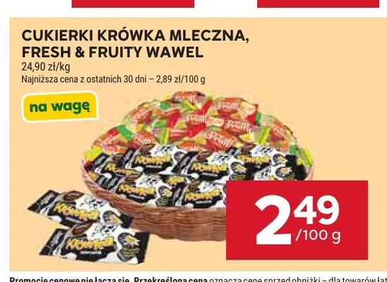 Cukierki Krówka Mleczna Wawel promocja w Stokrotka