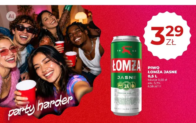 Piwo Łomża promocja w Duży Ben
