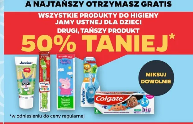 Produkty do higieny jamy ustnej dla dzieci promocja w Netto