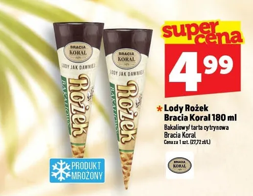 Lody Rożek Bracia Koral tarta cytrynowa promocja w TOPAZ