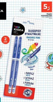 Długopisy wymazywalne Kidea 2-pak promocja w Dealz