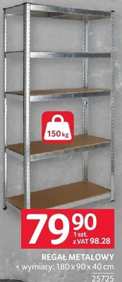 Regał metalowy 180x90x40cm 25725 promocja w Selgros