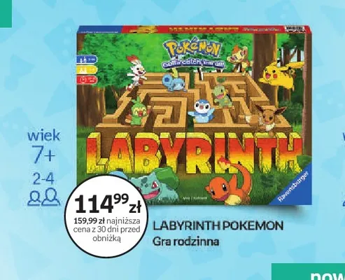 Gra rodzinna Labyrinth Pokemon Ravensburger promocja w Empik