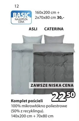 Komplet pościeli CATERINA 140x200 cm + 70x80 cm promocja w Jysk