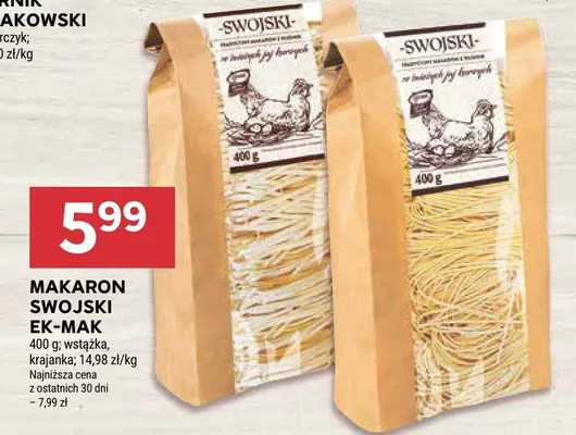 Makaron swojski ek-mak promocja w Stokrotka