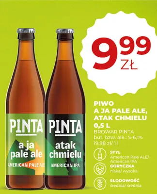 Piwo Pinta A Ja Pale Ale promocja w Duży Ben