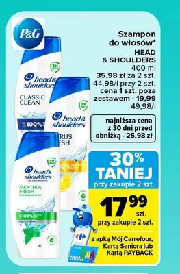 Szampon do włosów Head & Shoulders promocja w Carrefour