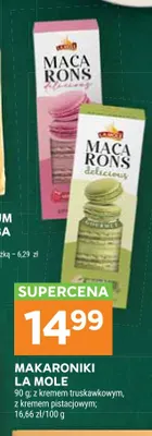 Makaroniki z kremem truskawkowym La Mole promocja w Stokrotka