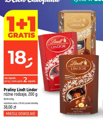 Praliny Lindt Lindor Hazelnut promocja w Dealz