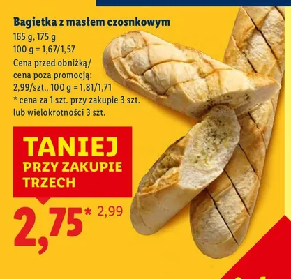 Bagietka z masłem czosnkowym promocja w Lidl