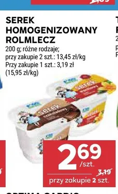 Serek homogenizowany Rolmlecz promocja w Stokrotka