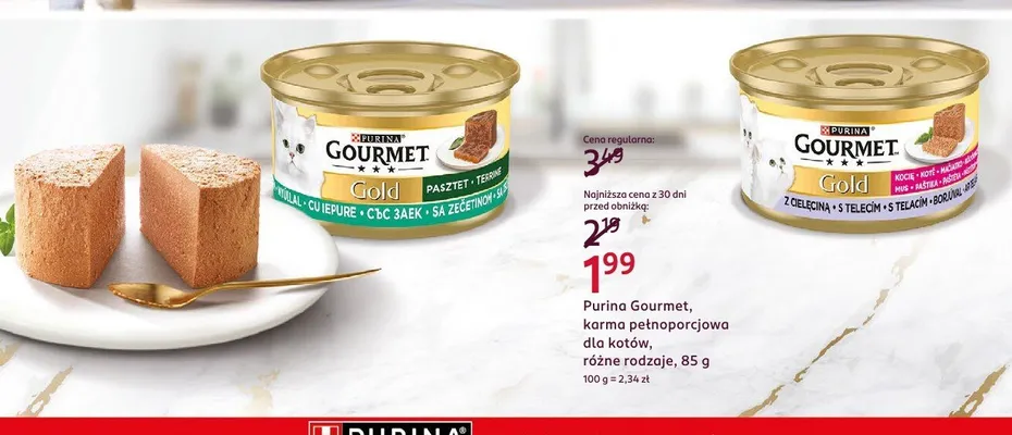 Karma dla kotów Purina Gourmet Gold z cielęciną 85 g promocja w Rossmann