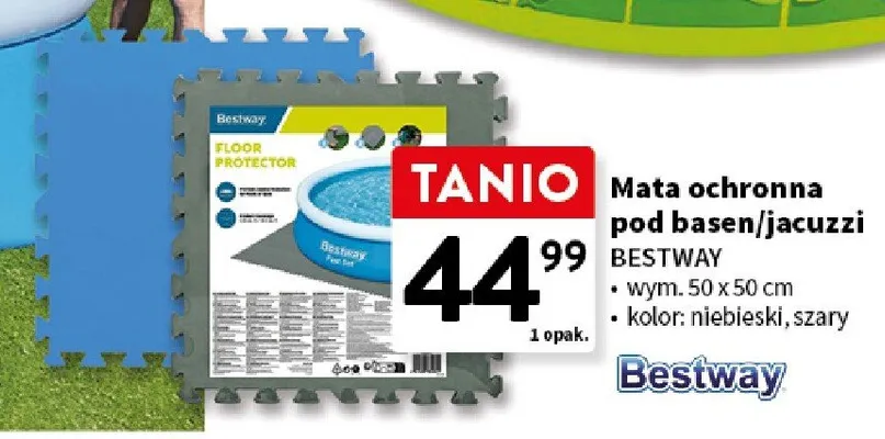 Mata ochronna pod basen/jacuzzi BESTWAY 50x50cm promocja w Intermarche