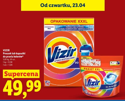 Kapsułki do prania kolorów promocja w Lidl