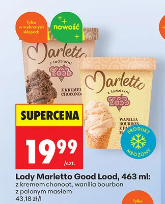 Lody Marletto Good Lood z kremem chonoot promocja w Biedronka