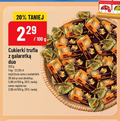Cukierki trufla z galaretką Duo promocja w POLOmarket