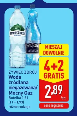 Woda źródlana niegazowana Żywiec Zdrój promocja w Aldi