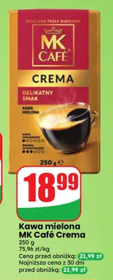 Kawa mielona MK Café Crema promocja w Dino