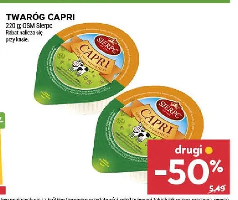 Twaróg Capri OSM Sierpc promocja w Stokrotka