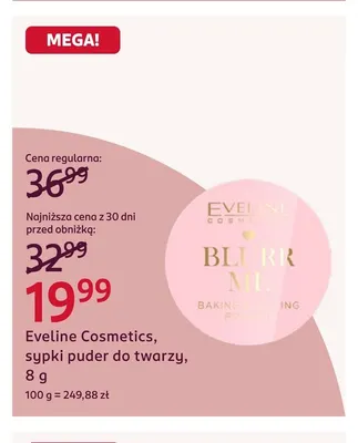 Sypki puder do twarzy Eveline Cosmetics promocja w Rossmann