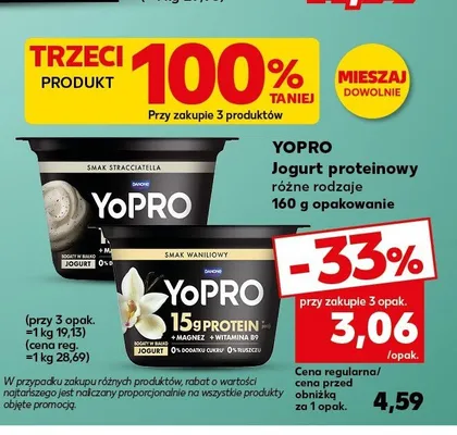 Jogurt proteinowy stracciatella YoPro promocja w Kaufland