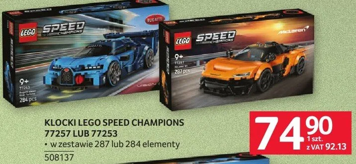 Klocki Lego Speed Champions 77257 lub 77253 promocja w Selgros