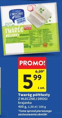Twaróg półtłusty krajanka promocja w Intermarche